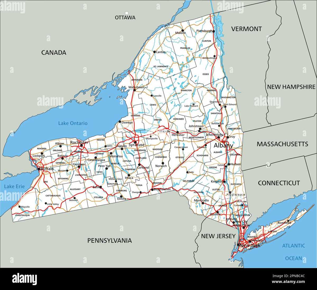 nys county map printable