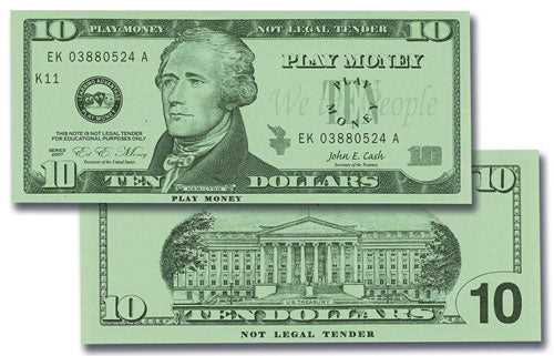 10 dollar bill printable