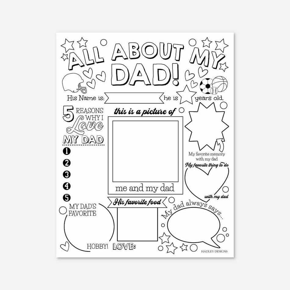 all about daddy printable free