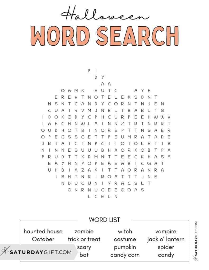 october word search printable
