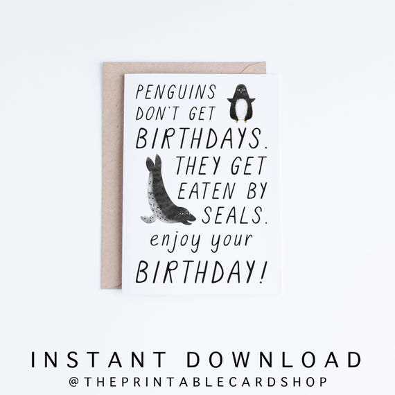 funny printable birthday card