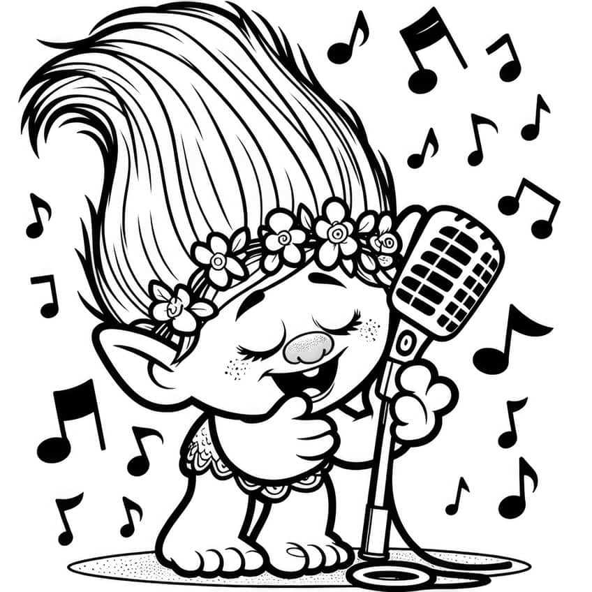 printable coloring pages trolls