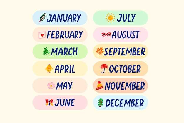 free printable months of the year chart