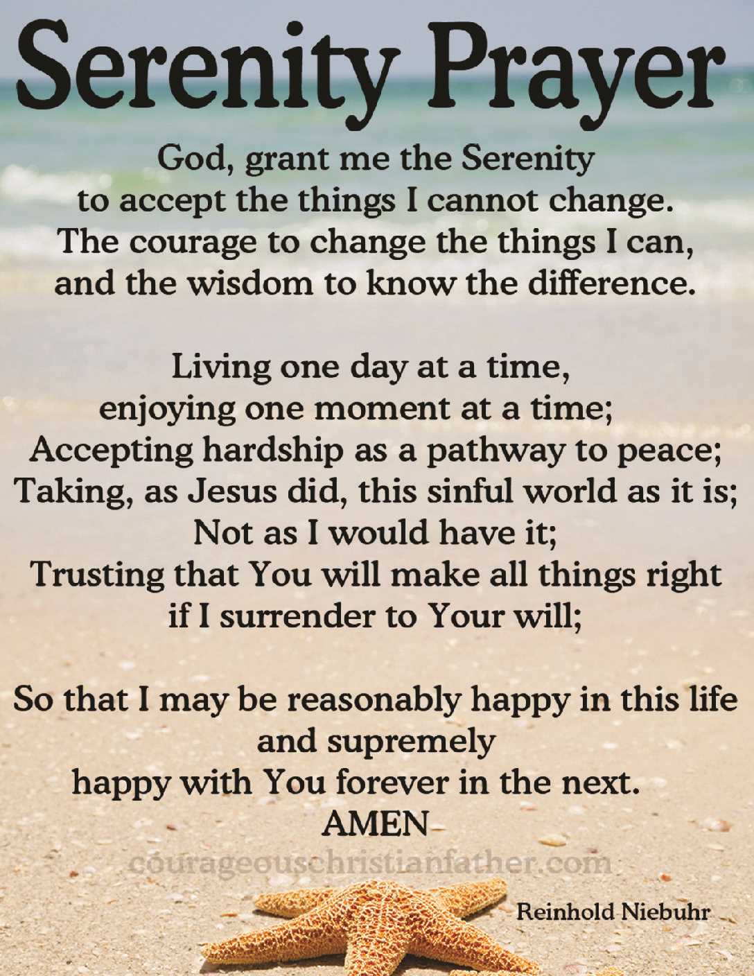 free printable serenity prayer