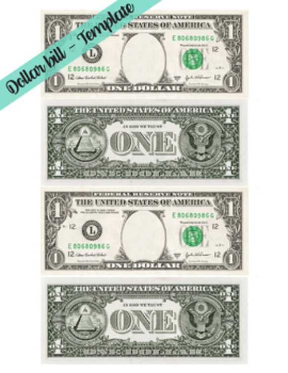 one dollar bill printable