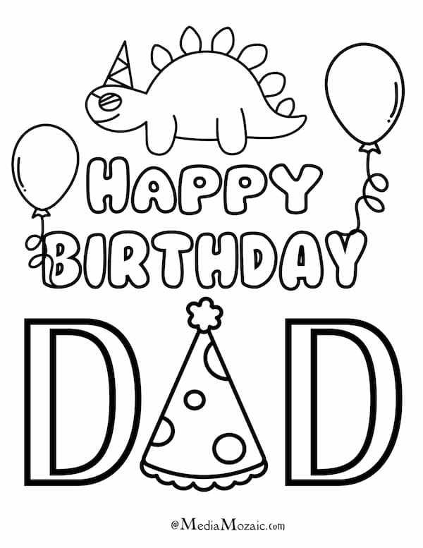 free birthday coloring pages printable