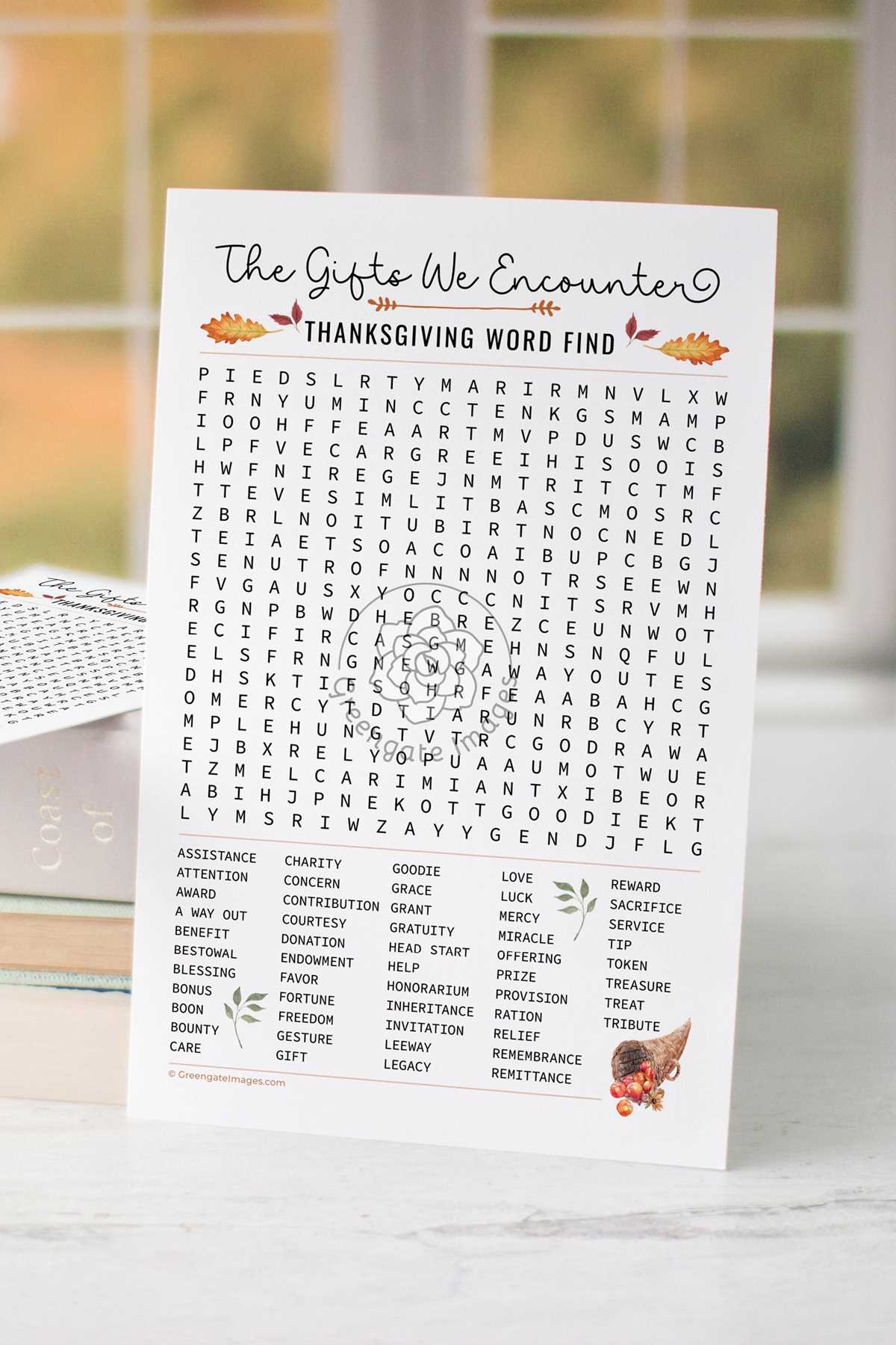 thanksgiving word find printable