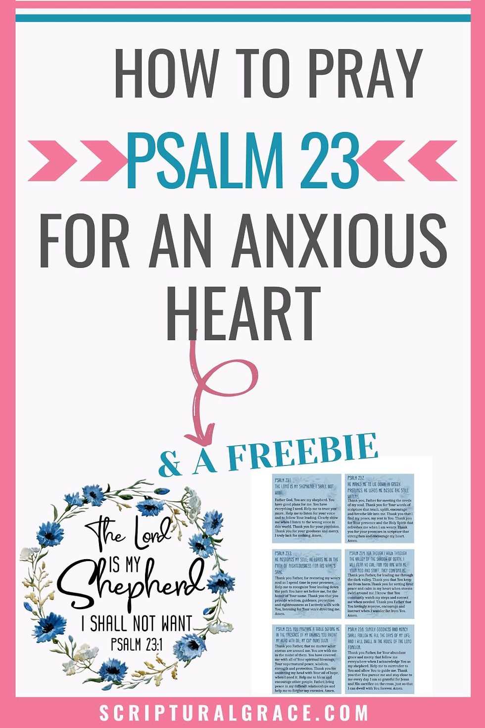 free printable psalm 23 prayer