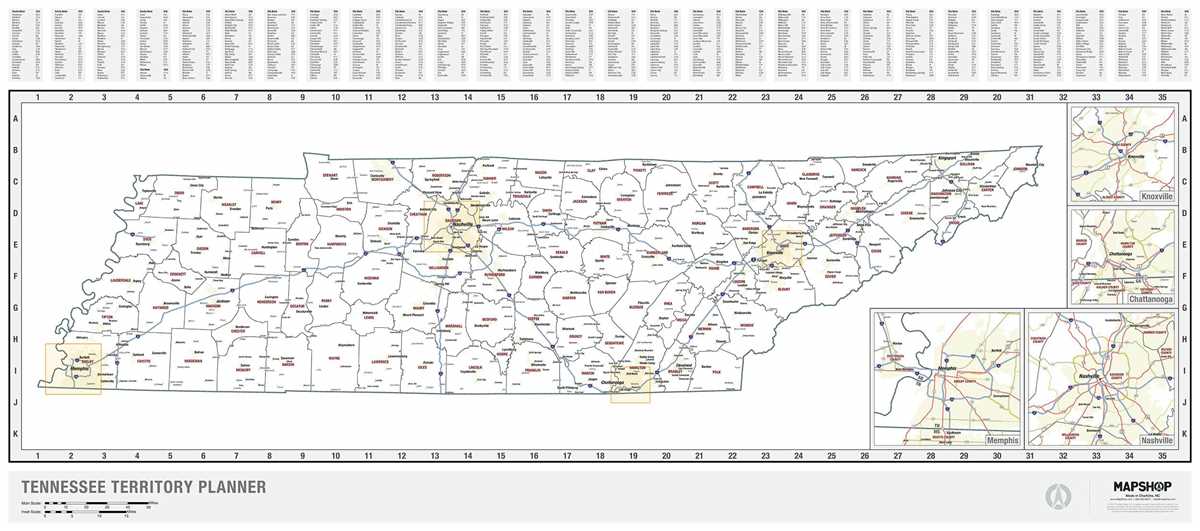 printable map of tn