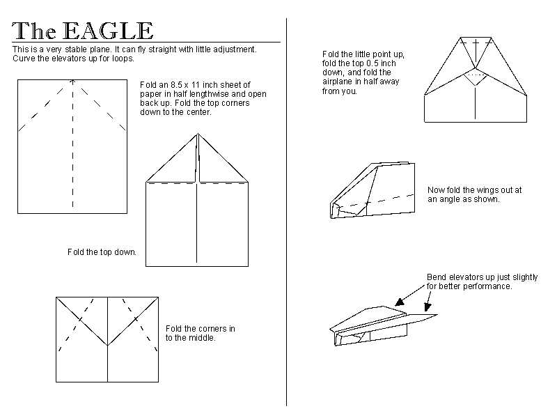 paper airplane printable template
