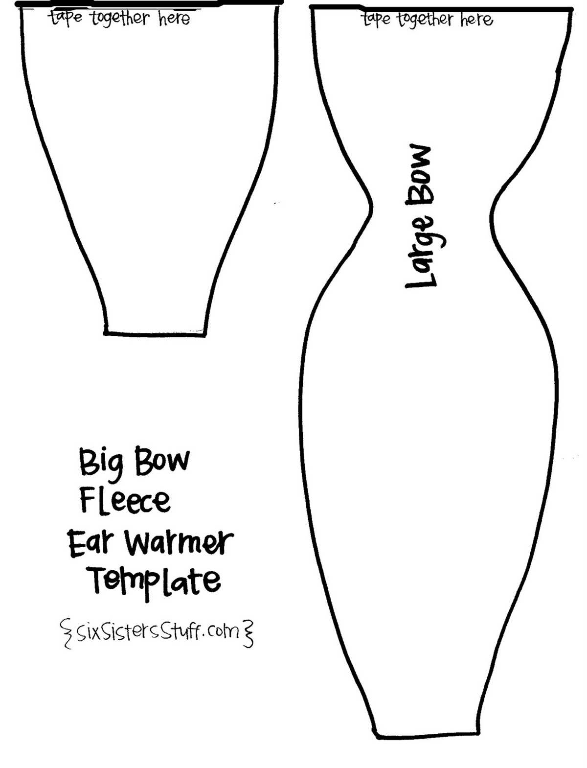 paper bow template printable