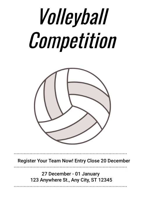 volleyball template printable