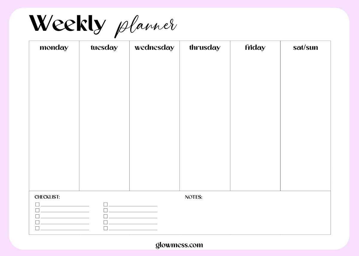printable planner free