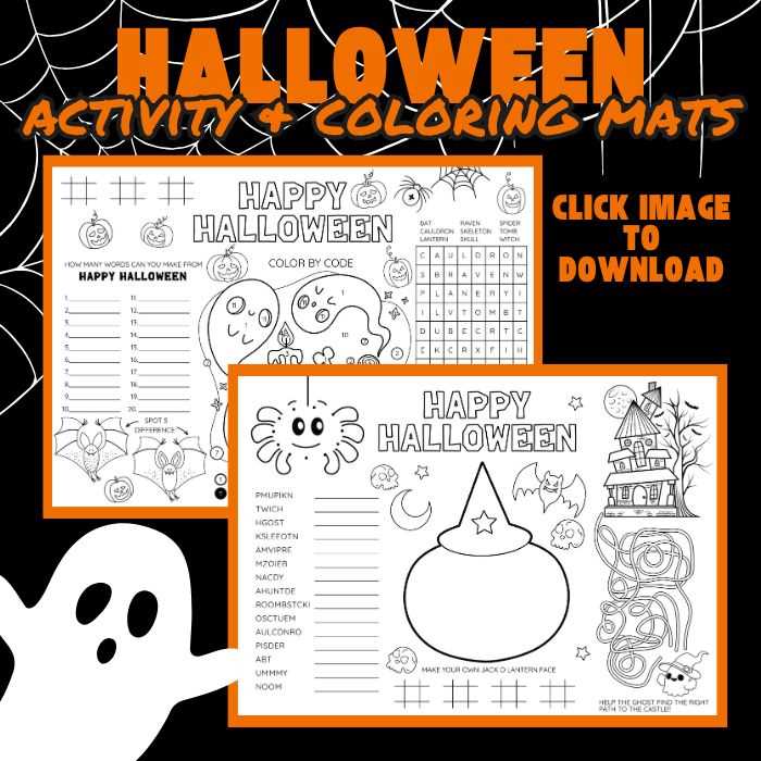 halloween activity sheets printable