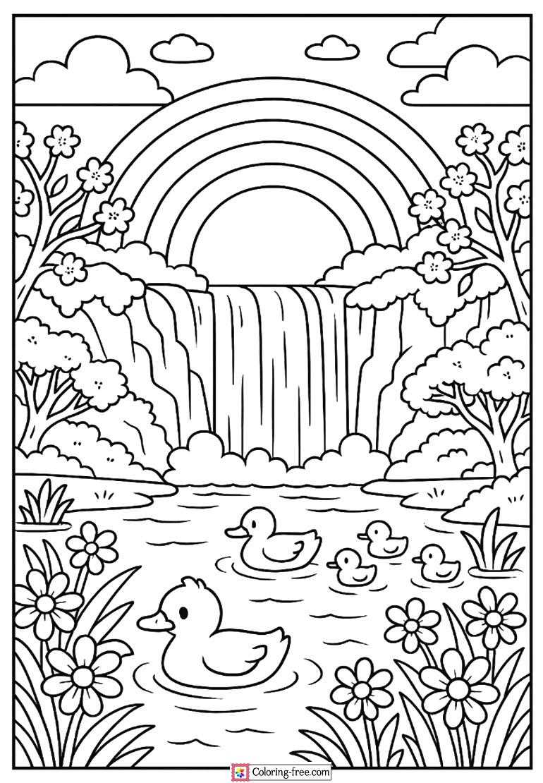 nature free coloring pages printable