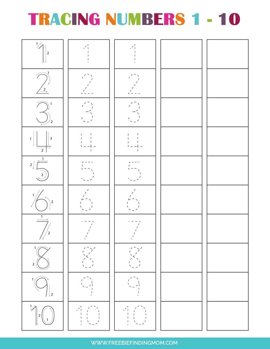 free printable tracing numbers worksheets for preschoolers