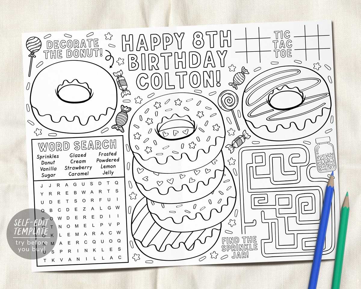 printable placemat template