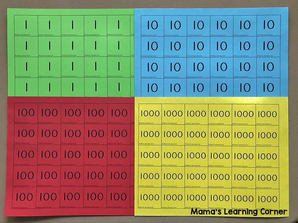 place value cards printable
