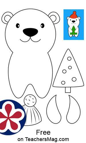 polar bear outline printable