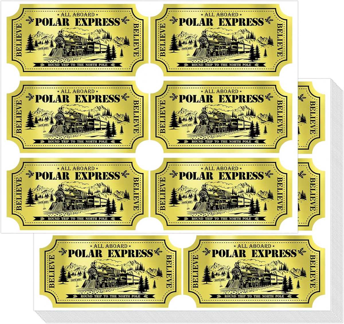 polar express ticket printable