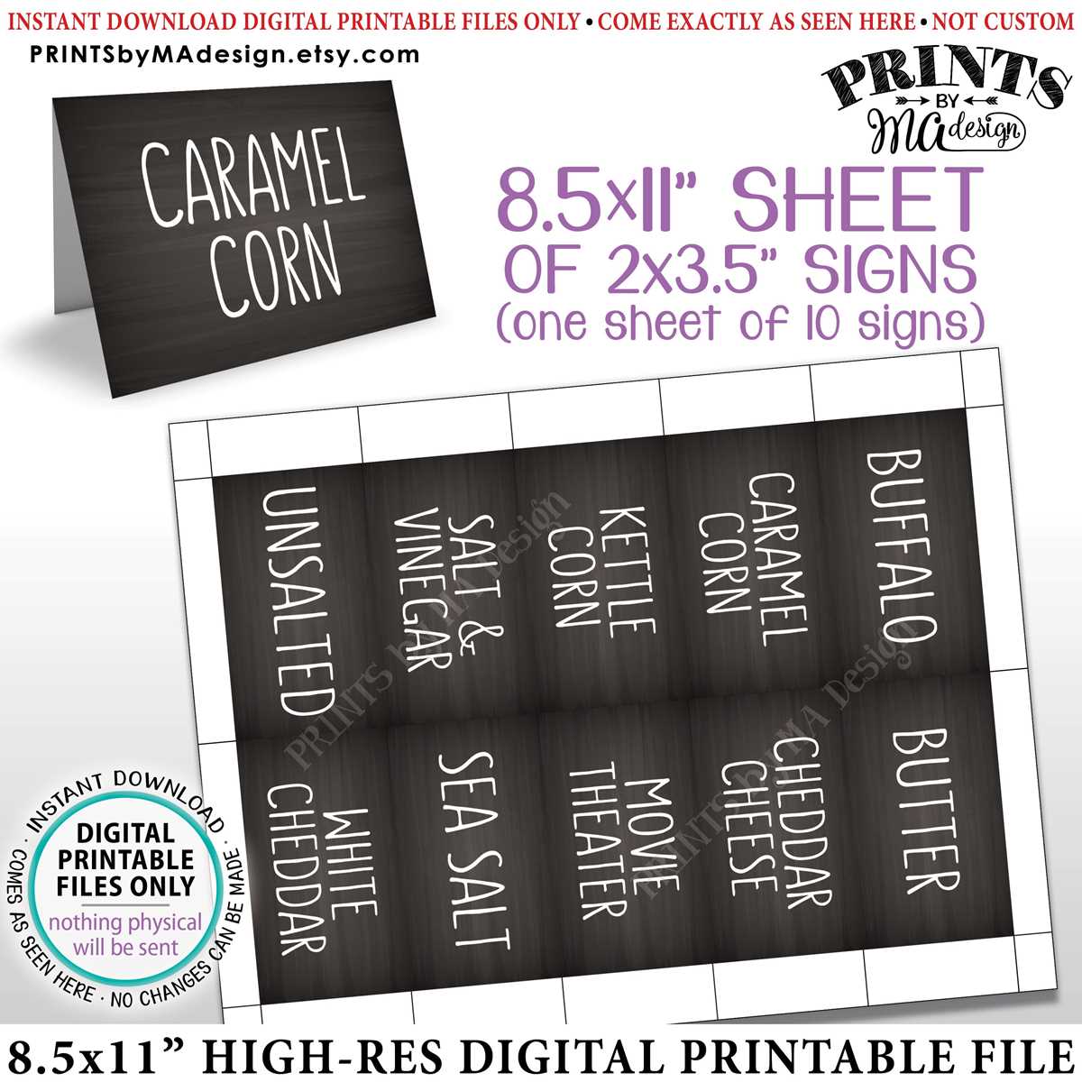 popcorn printable labels