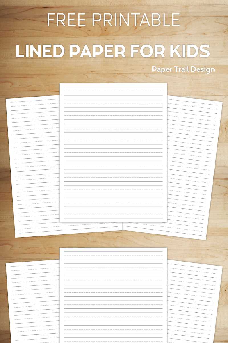 preschool printable lined paper