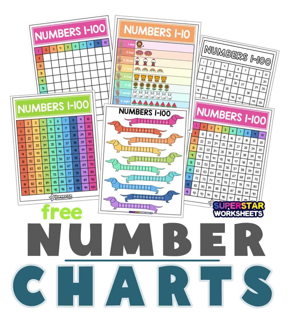 printable 1 100 number line