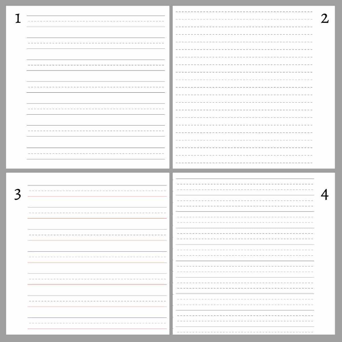 printable 3 lined paper