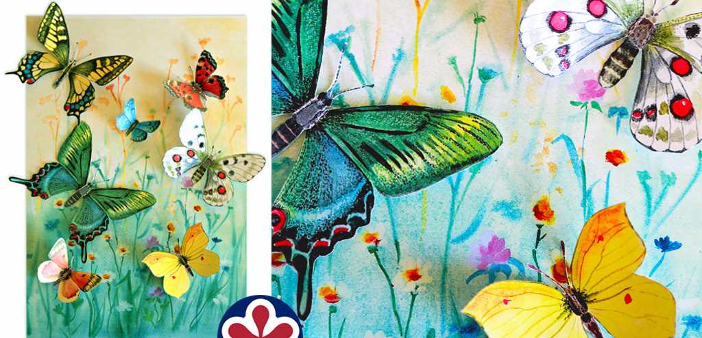 printable 3d butterfly template