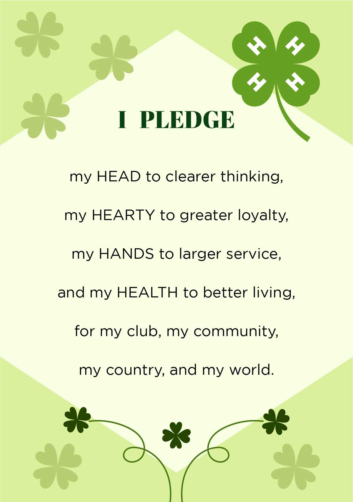 printable 4 h emblem