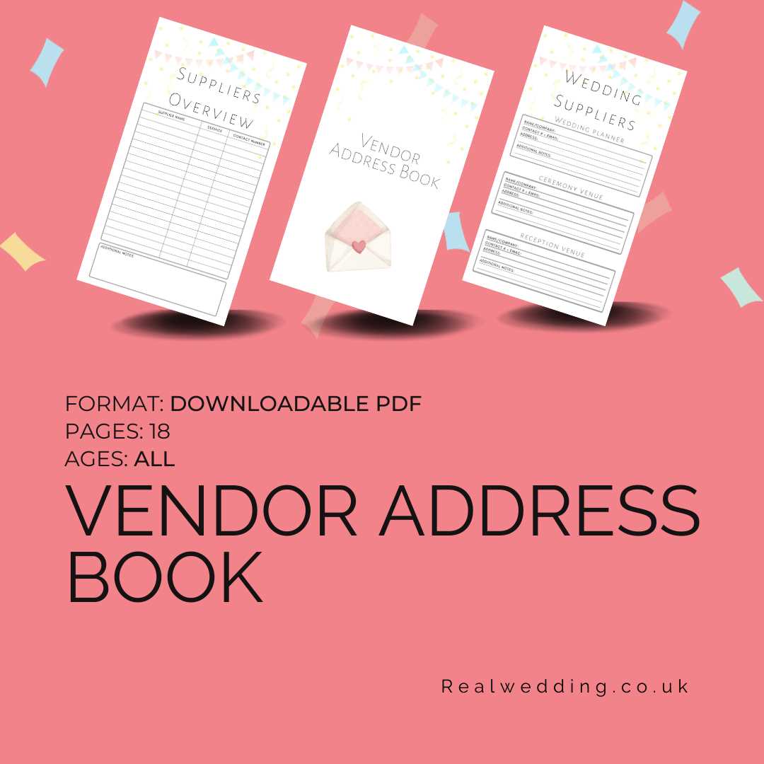printable address book