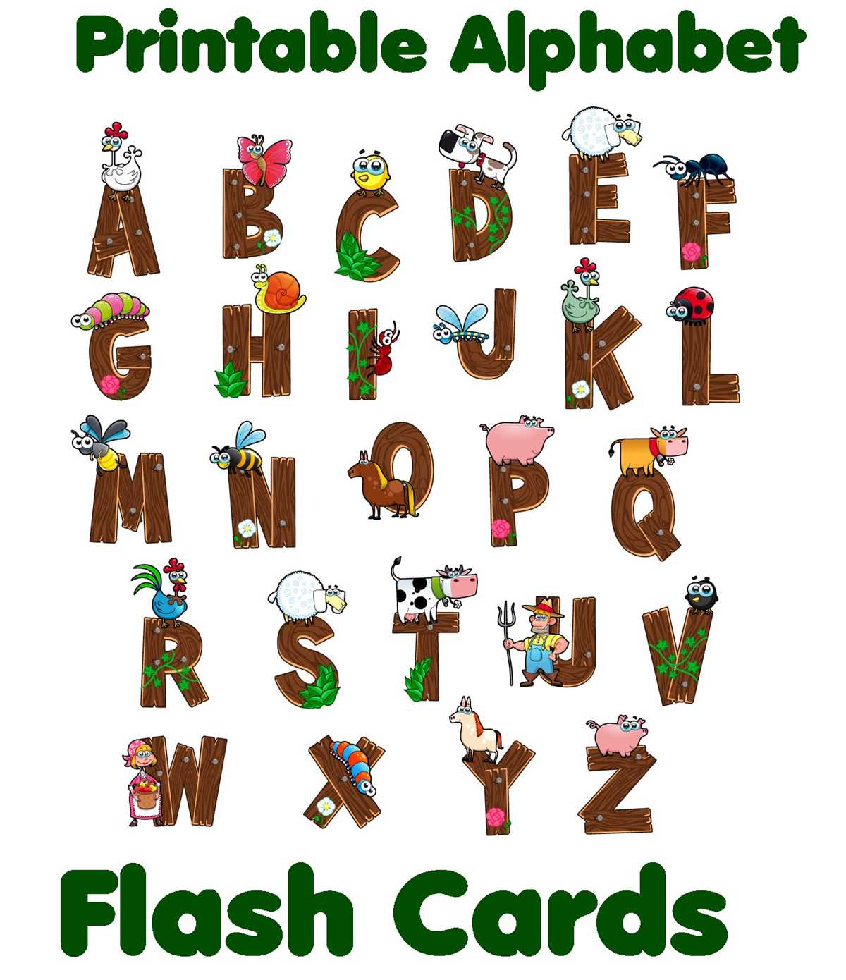 printable alphabet flash cards