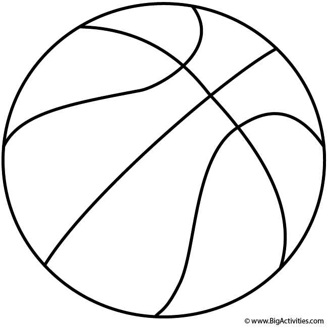 printable basketball coloring page