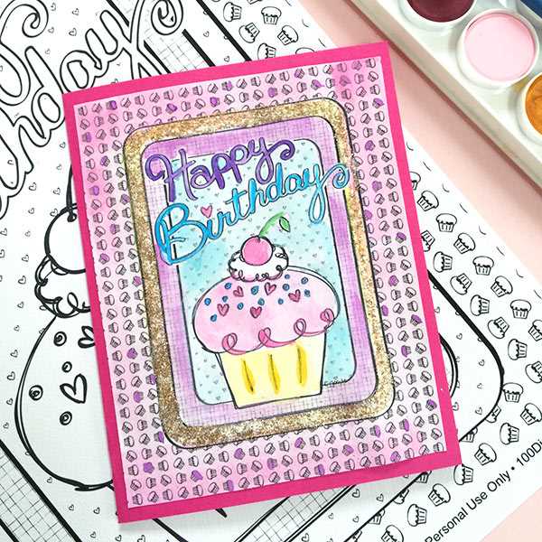 printable birthday cards coloring pages