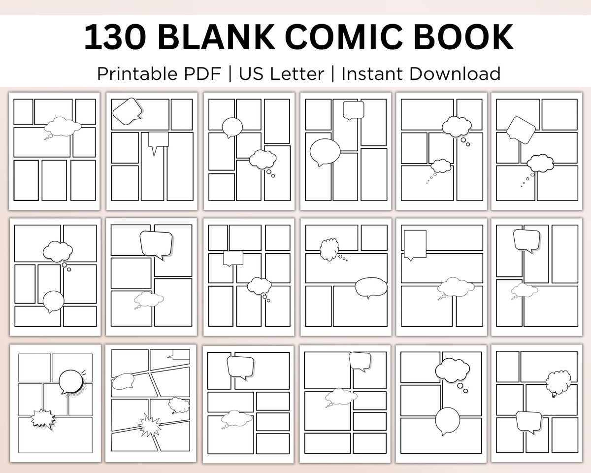 printable blank comic strips