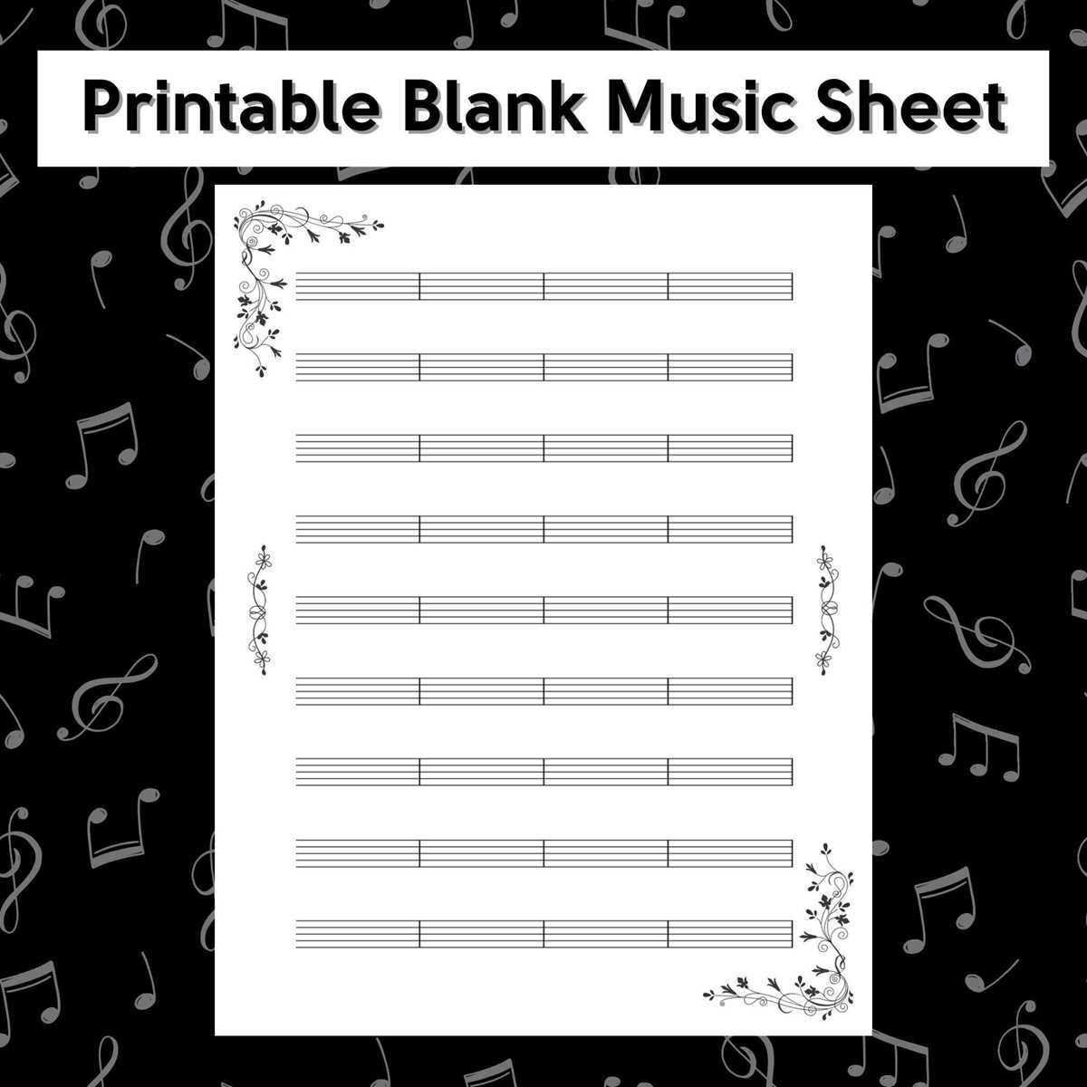 printable blank music score