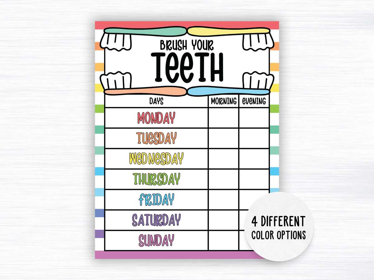 printable brush your teeth chart