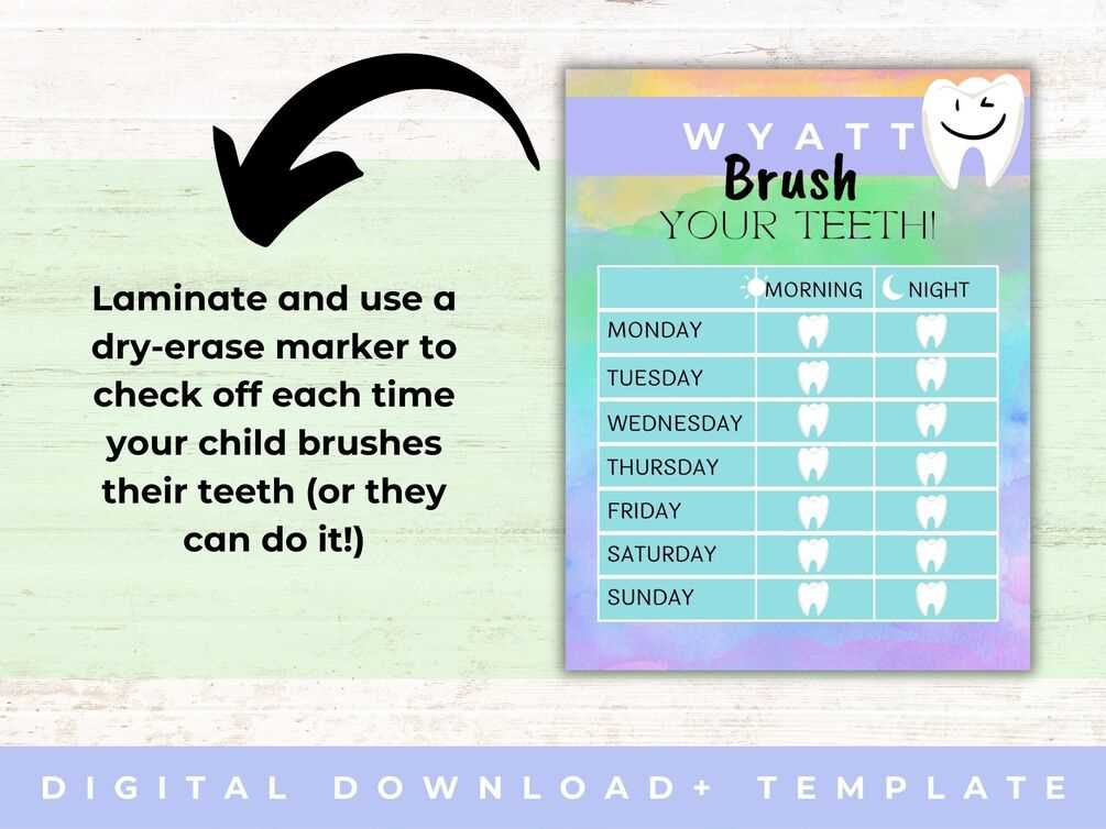 printable brush your teeth chart