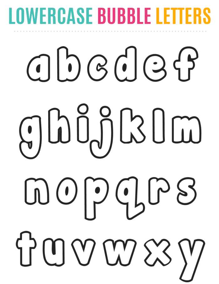 printable bubble alphabet letters