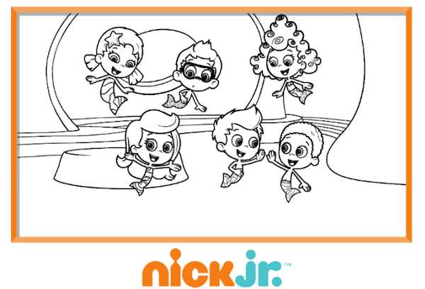 printable bubble guppies coloring pages