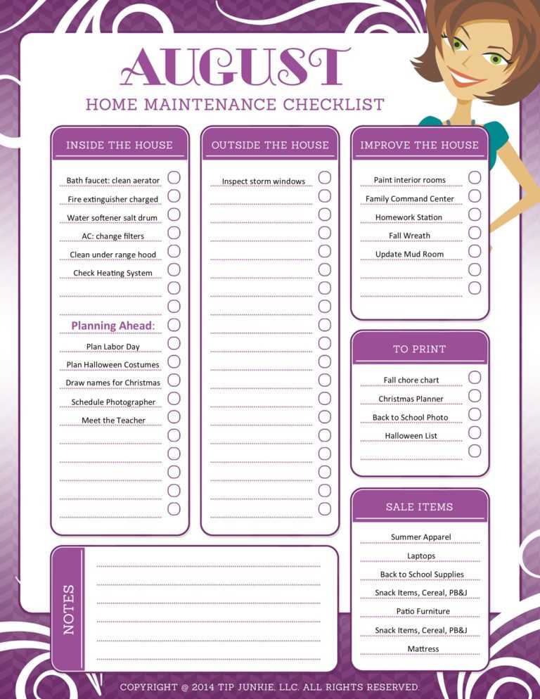printable checklist for building a house