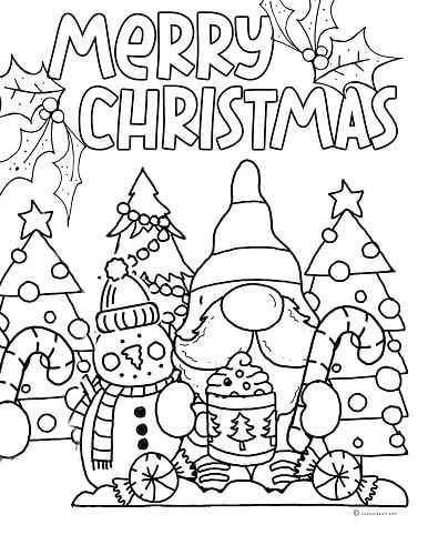 printable childrens christmas coloring pages