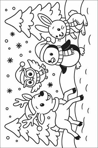 printable childrens christmas coloring pages