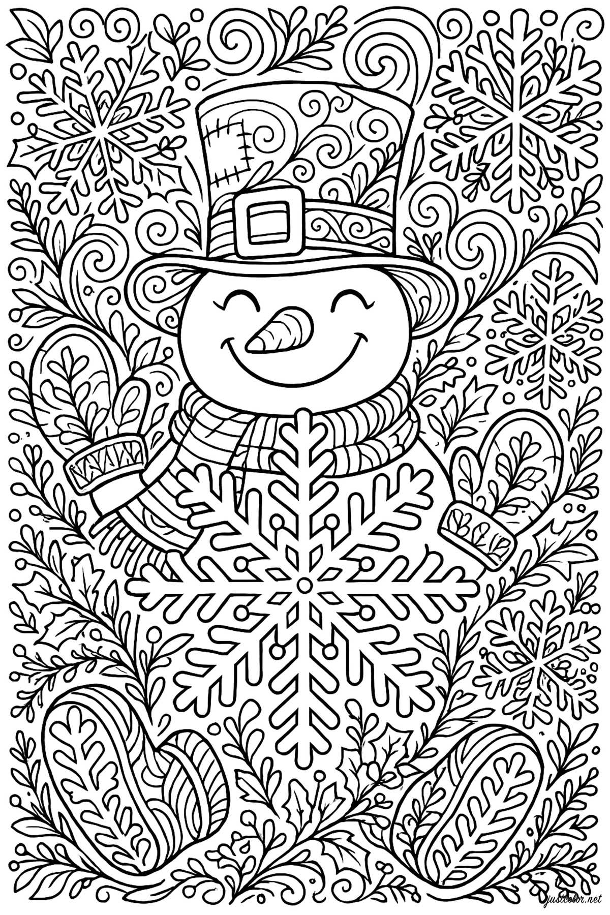 printable christmas snowman