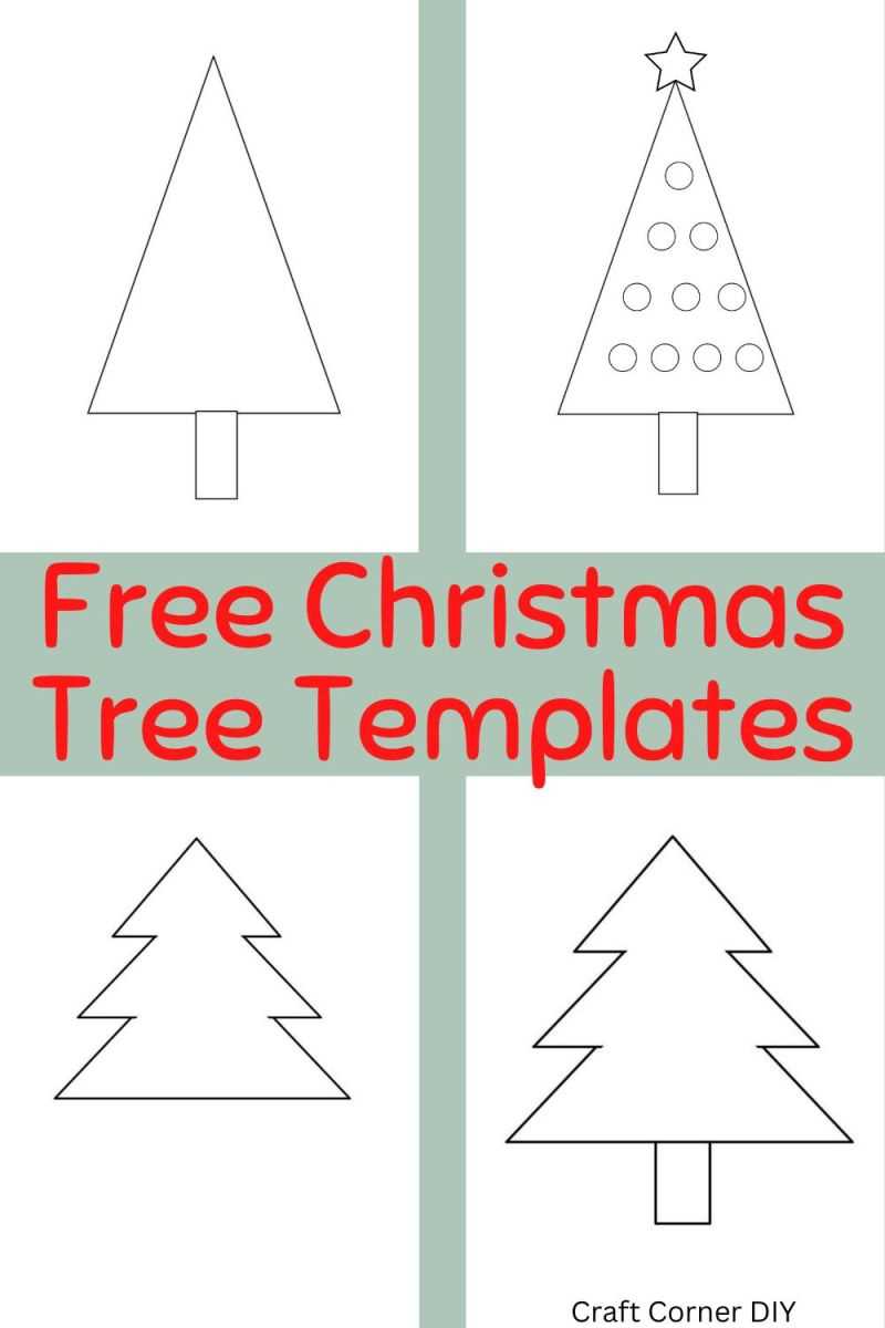 printable christmas tree template free printable christmas tree template free