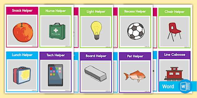 printable classroom jobs