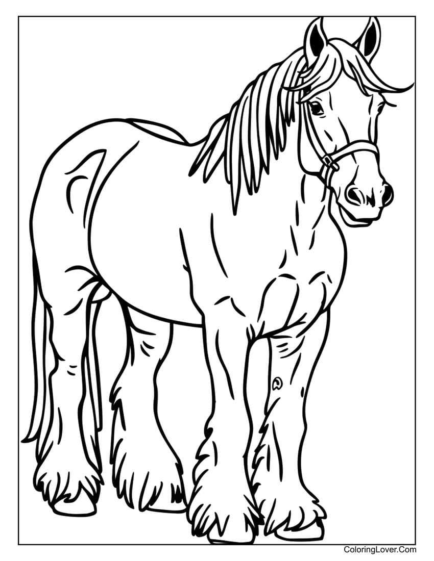 printable coloring horse