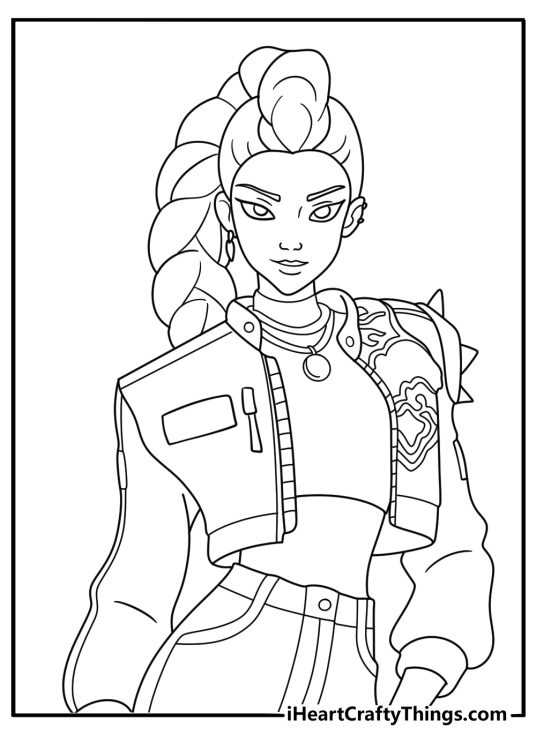 printable coloring kpop demon hunters coloring pages