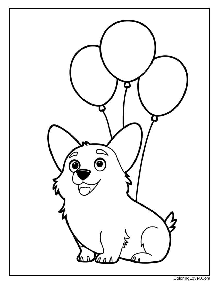 printable coloring page dog