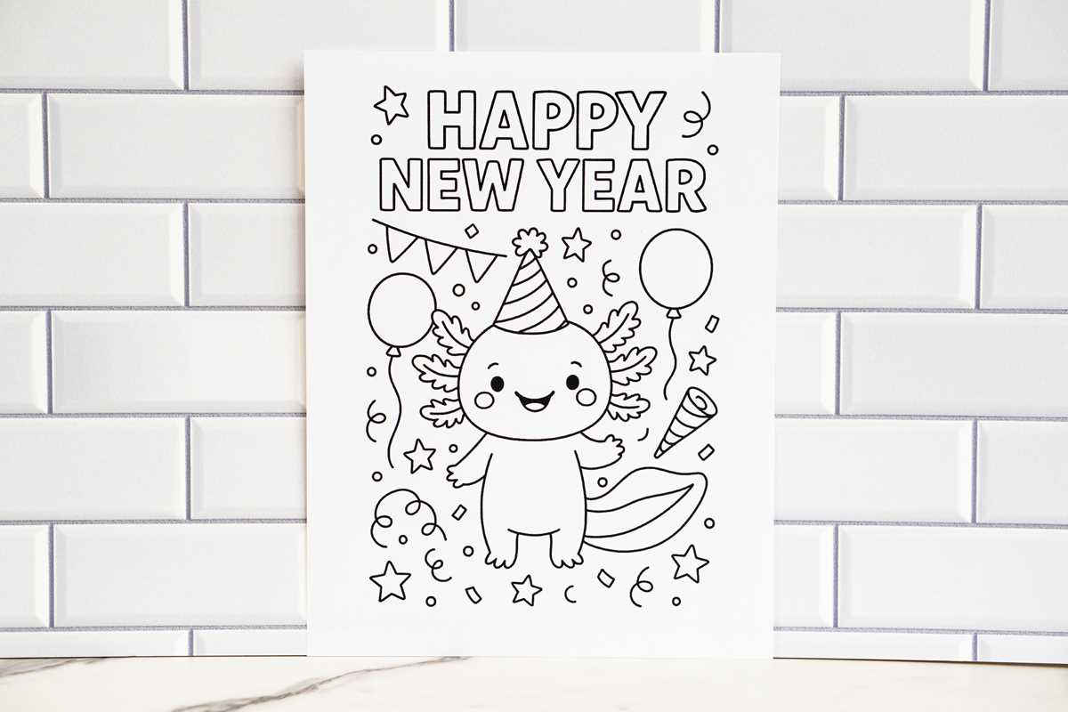 printable coloring pages new years printable coloring pages new years